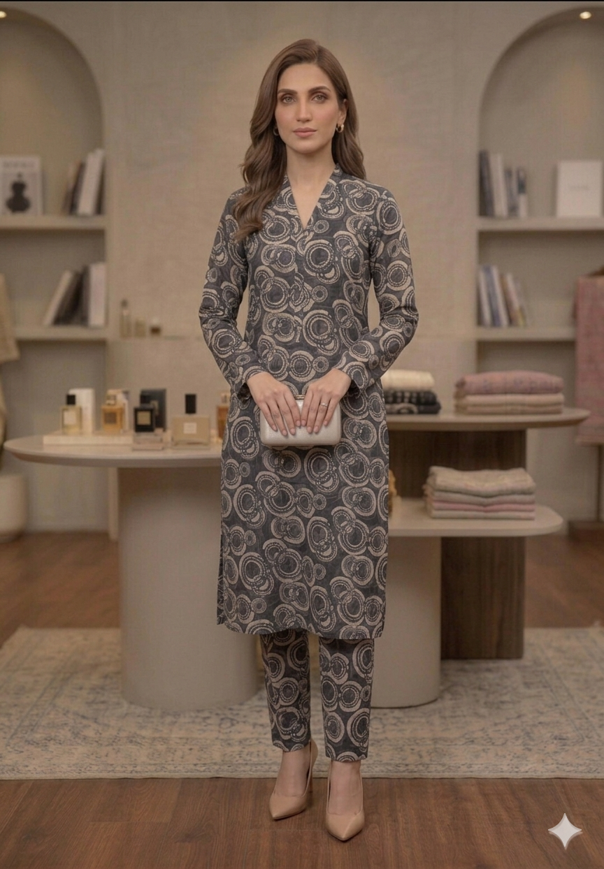 Premium Italian Printed Lawn – 2 Piece Shirt & Trouser