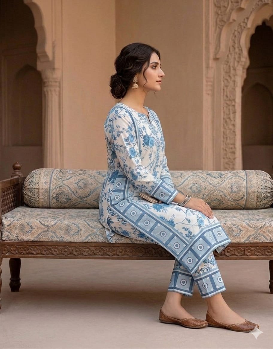 Premium Italian Printed Lawn – 2  Piece All Over