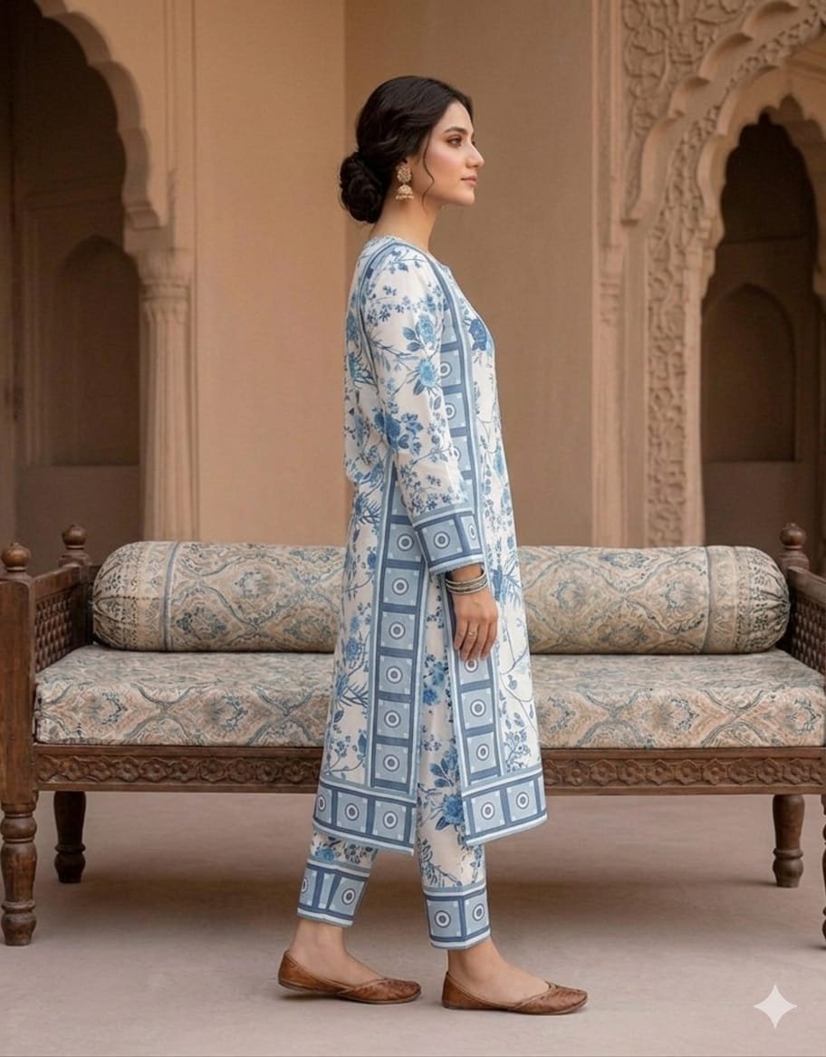 Premium Italian Printed Lawn – 2  Piece All Over