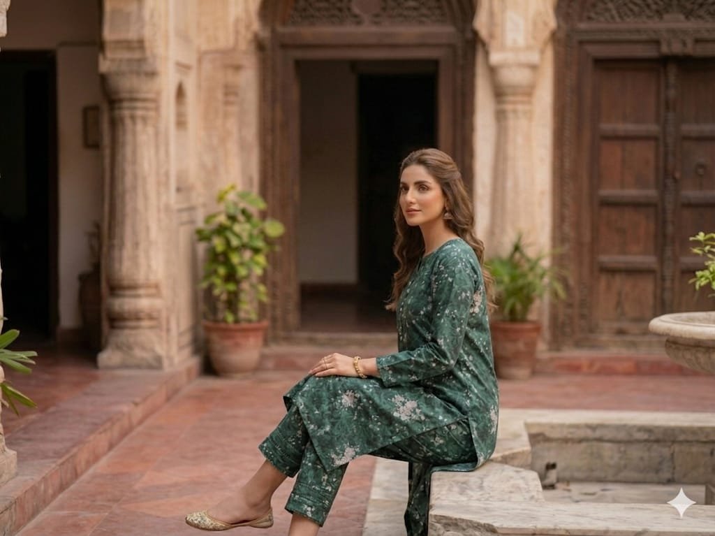 Premium Italian Printed Lawn – 2  Piece All Over