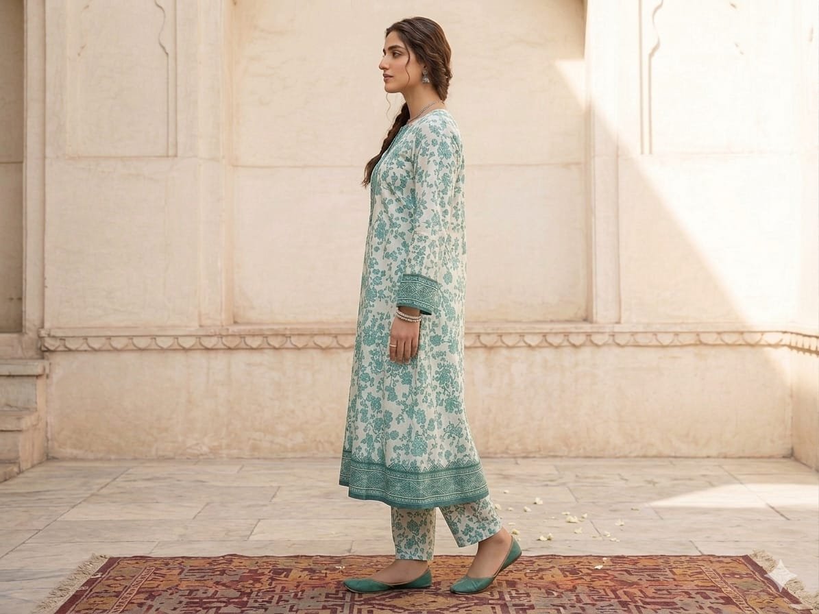Premium Italian Printed Lawn – 2 Piece All Over