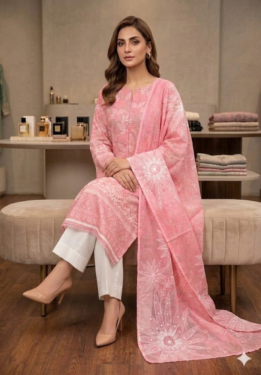 Premium Italian Printed Lawn – 2  Piece Dupata shirt
